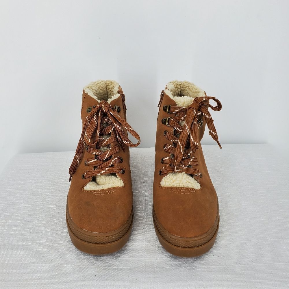 Nordstrom Rack Faux Fur Lined Lug/Hiking Boots NWT